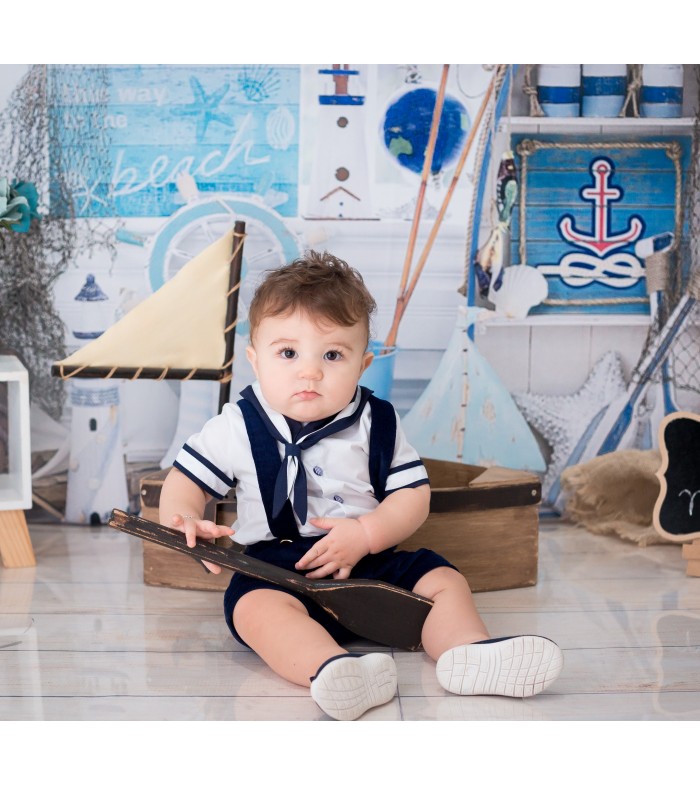 Roupa de marinheiro para bebe de 1 ano sales